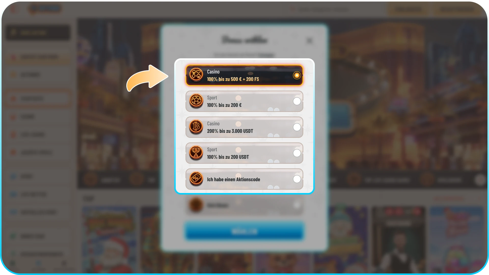 Wählen Sie einen attraktiven Bonus bei Wyns für Ihre erste Einzahlung.