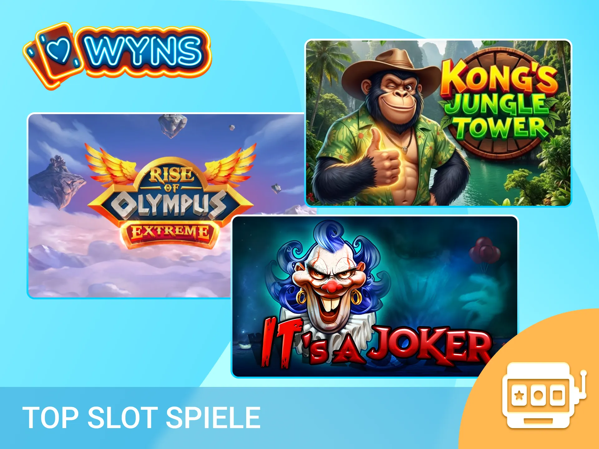 Entdecke die besten Top Slot Spiele in der Wyns App und gewinne tolle Preise.