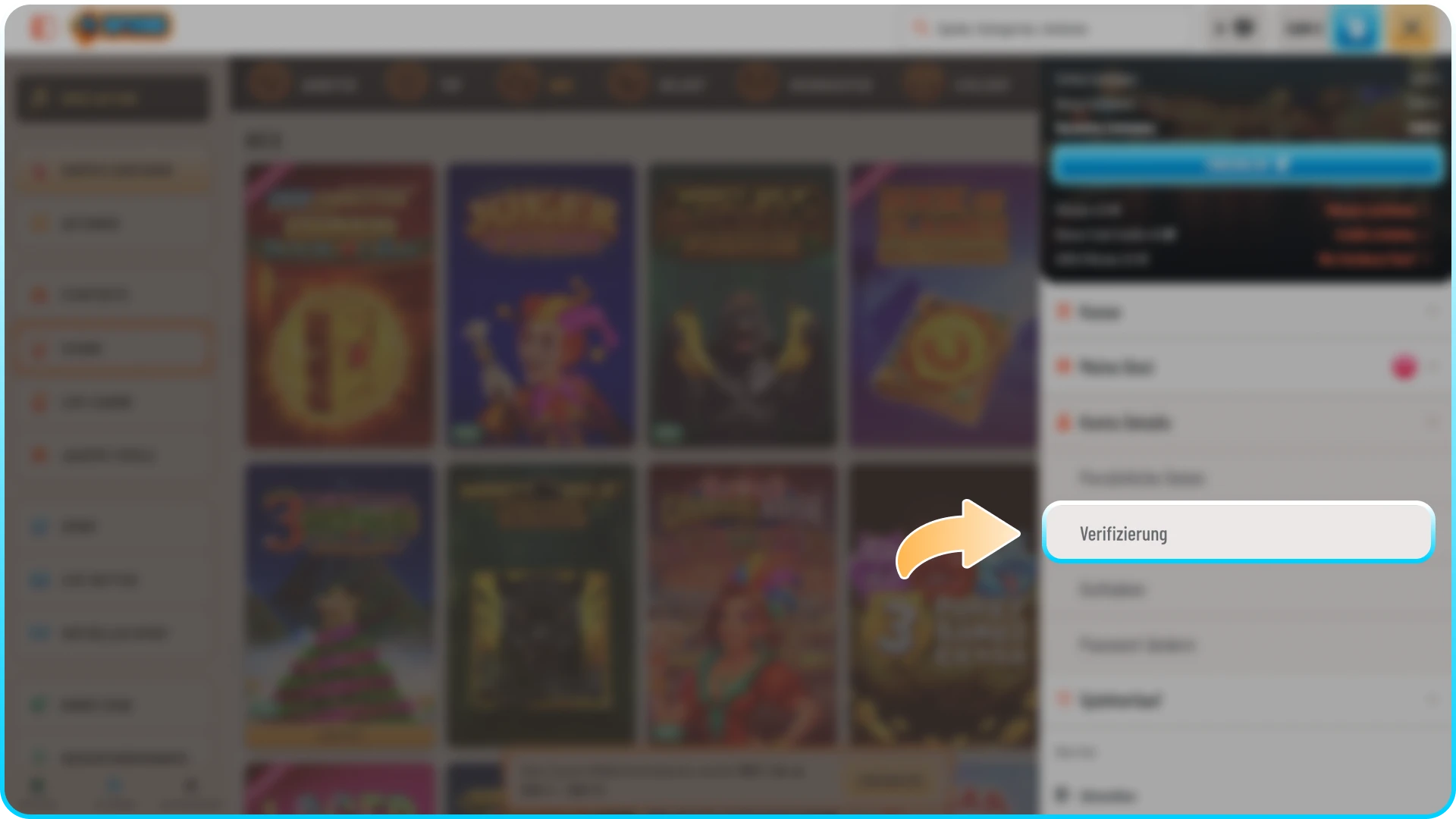 Verifizieren Sie Ihr Konto bei Wyns für ein sicheres Spielerlebnis.