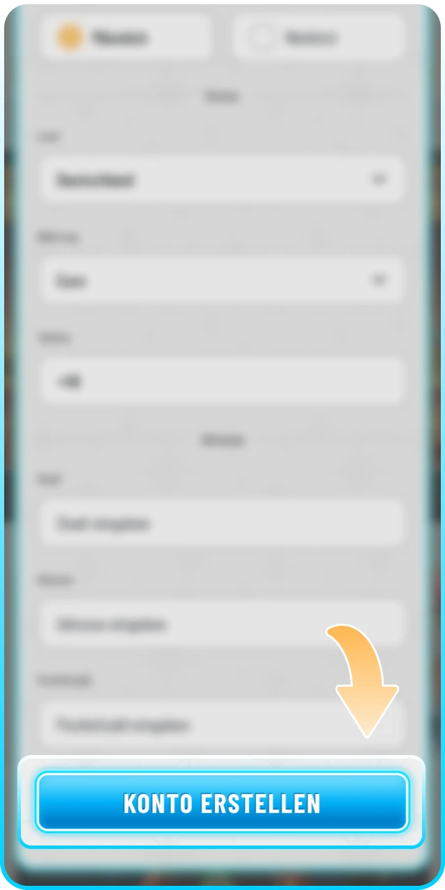 Schließen Sie die Registrierung bei Wyns ab und tätigen Ihre erste Einzahlung.