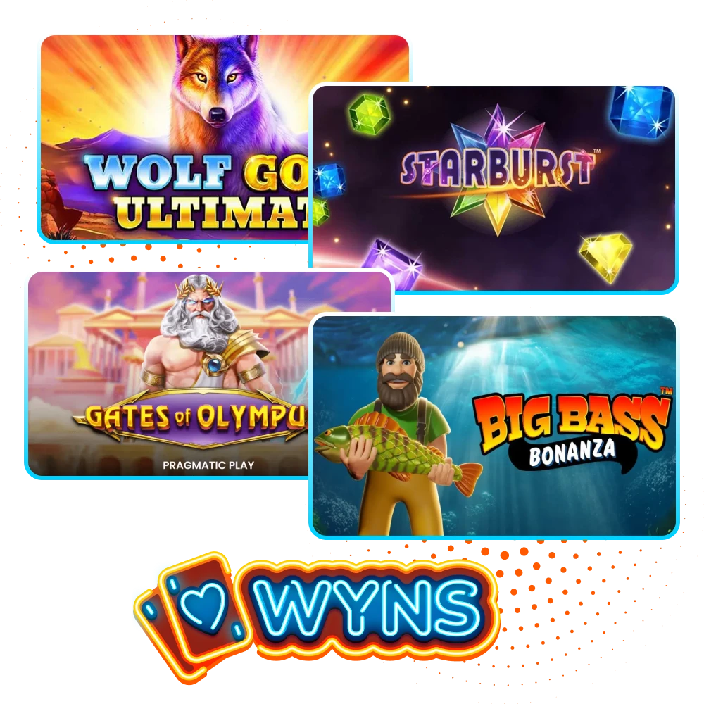 Im Wyns Online-Casino finden Sie eine große Auswahl an Spielautomaten.