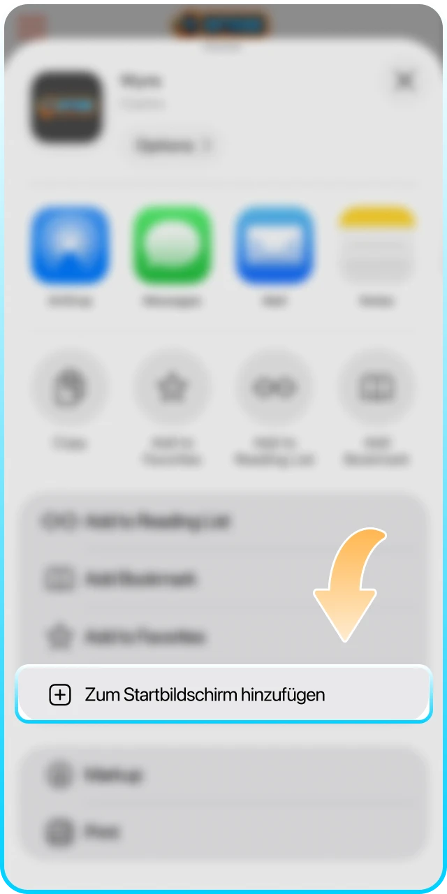 Füge Wyns zum Startbildschirm Hinzu für schnellen Zugriff auf Table Games.