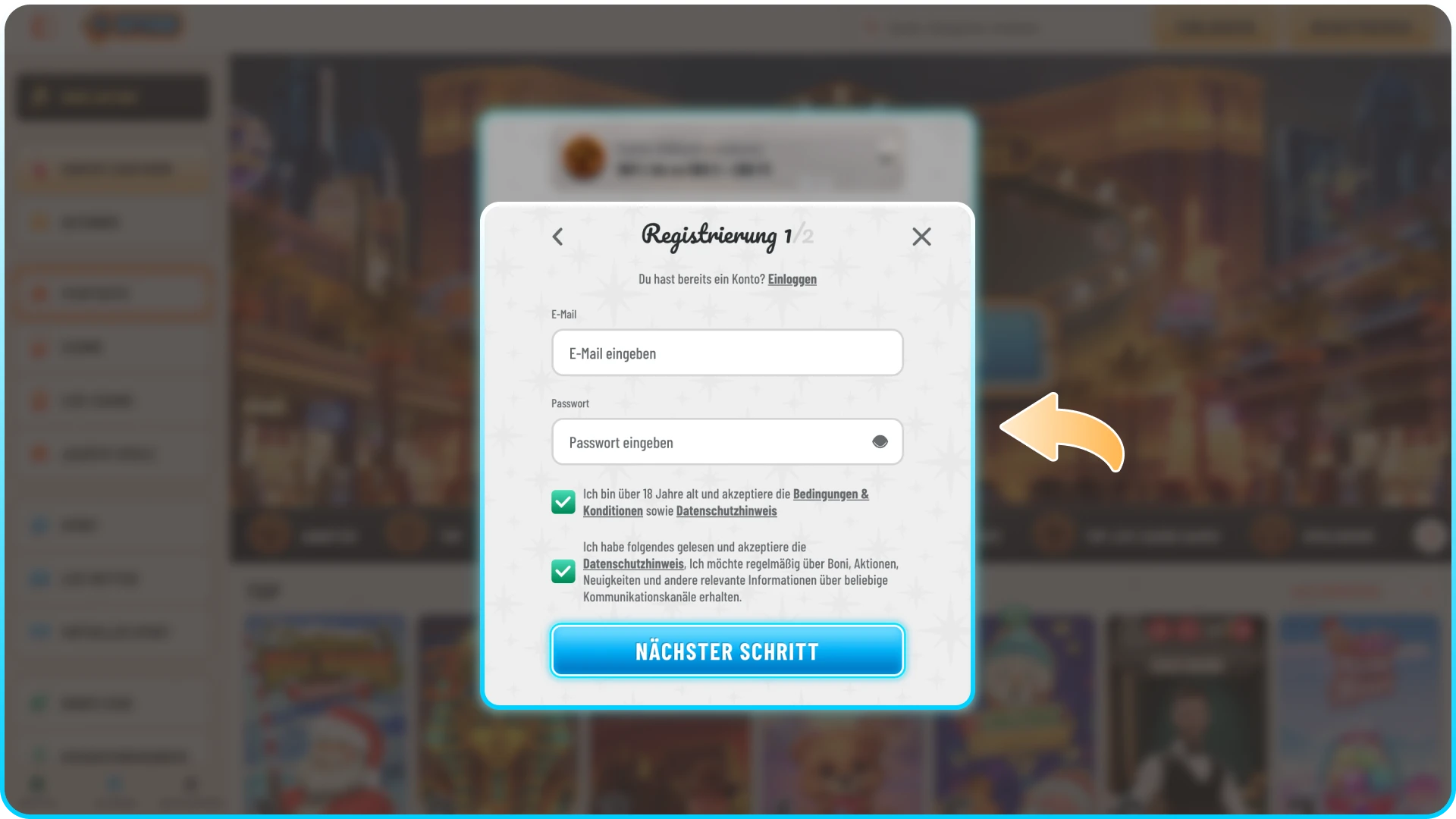 Erstellen Sie Ihr Konto bei Wyns und spielen Sie Table Games.
